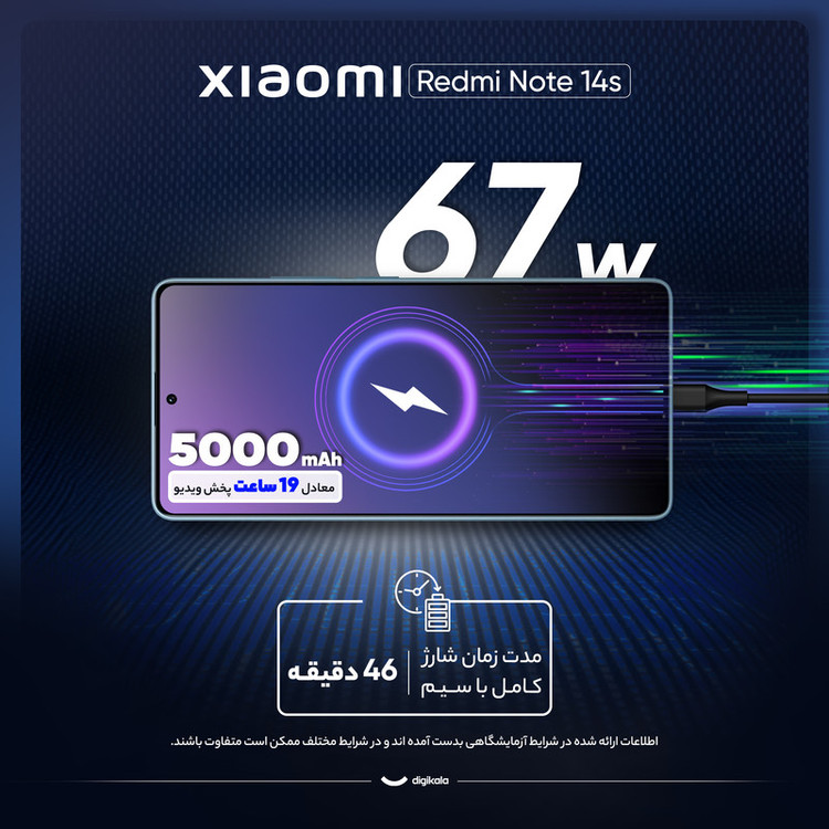 گوشی موبایل شیائومی مدل Redmi Note 14s دو سیم کارت ظرفیت 256 گیگابایت و رم 8 گیگابایت - گلوبال