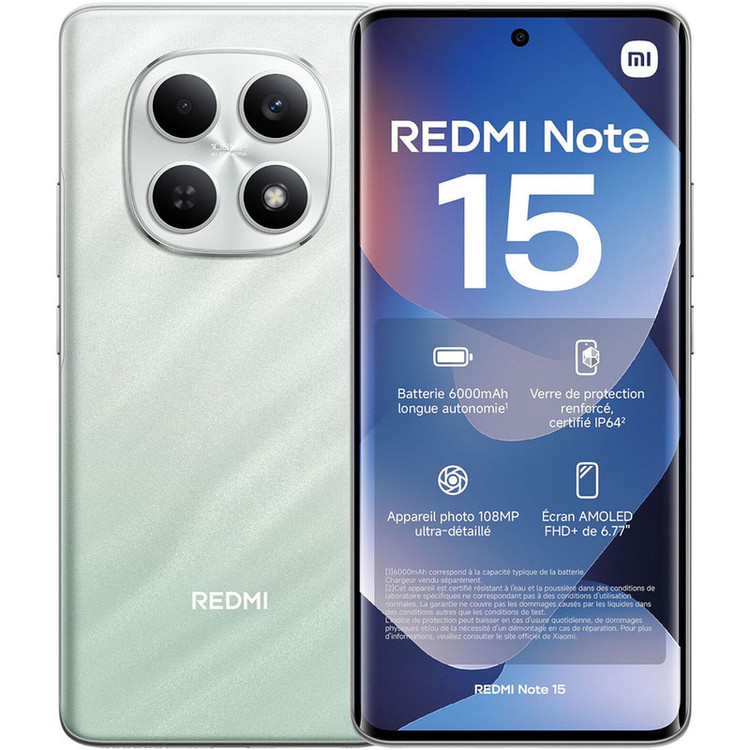 گوشی موبایل شیائومی مدل Redmi Note 15 4G دو سیم کارت ظرفیت 256 گیگابایت و رم 8 گیگابایت - گلوبال