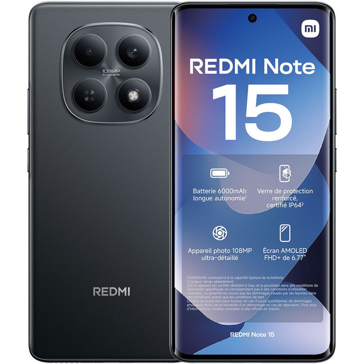گوشی موبایل شیائومی مدل Redmi Note 15 4G دو سیم کارت ظرفیت 256 گیگابایت و رم 8 گیگابایت - گلوبال